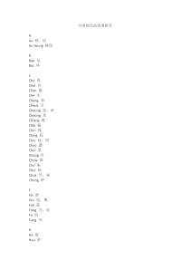 中国姓氏的香港拼音_doc下载