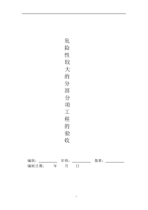 危险性较大的分部分项工程的验收_doc下载