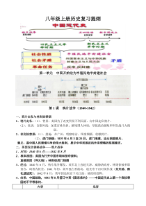 2017年新编人教版八年级上册历史复习提纲