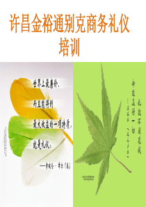 商务礼仪培训-许昌金裕通（PPT135页)