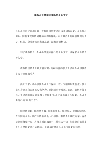 成熟企业要建立成熟的企业文化（DOC 5页）