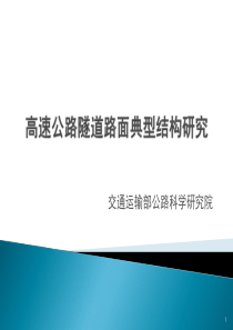 高速公路隧道路面典型结构研究