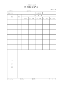 市政工程表格--钎探检测记录