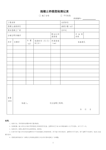 市政工程实测实量表格