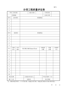 园林景观建设工程质量验收、检查评定表