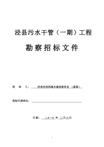 市政工程勘察设计招标文件