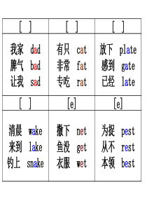 英文三字经(词卡)