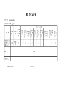 项目月度自评表(自动计算)