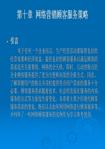 网络营销顾客服务策略