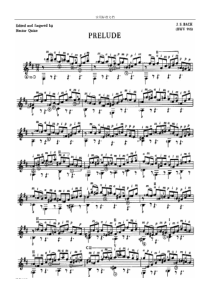 巴赫作品-《前奏曲》Prelude--BWV-998-;J.-S.-Bach-古典吉他谱