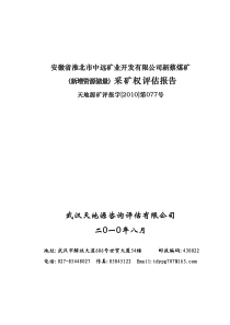 武汉天地源咨询评估有限公司二0一0年八月