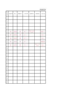 机械台账登记表