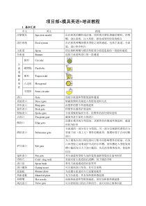 项目 模具英语