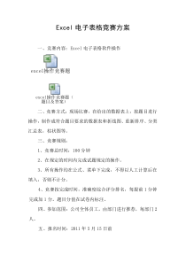 我为公司做的Excel电子表格竞赛方案（含题目及答案）