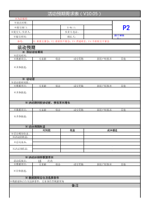 活动效果预期与反馈表