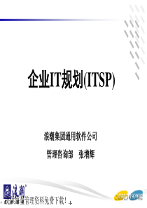 浪潮管理咨询部企业信息化规划