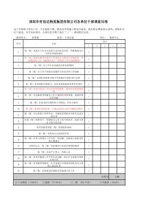 干部满意度调查问卷