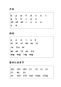 汉语拼音字母表声母韵母整体认读下载_DOC可编缉