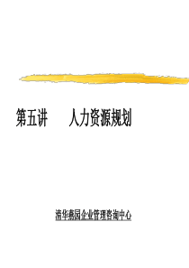 清华燕园企业管理咨询中心--人力資源規划