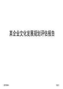 某企业文化发展规划评估报告