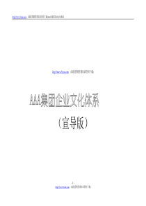 某著名企业顾问为某集团公司设计的理念文化体系