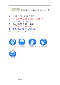 危险化学品安全周知卡