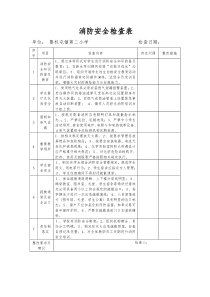 学校消防安全检查表