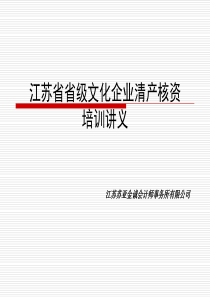 江苏省省级文化企业清产核资