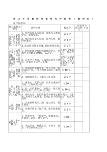 教师师德师风评价表