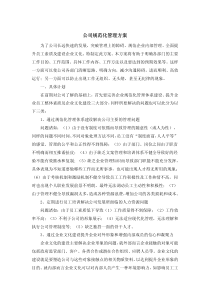 公司管理方案