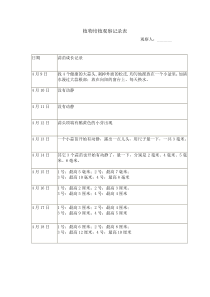 种植观察记录表