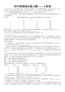 初中物理综合能力题集锦----经典