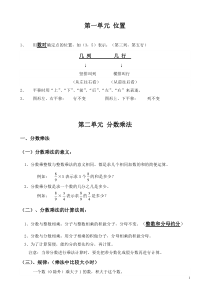 人教版六年级上册数学知识点