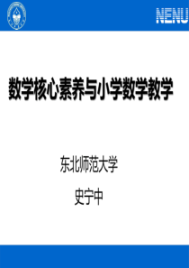 数学--史宁中--数学核心素养与小学数学教学