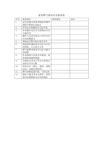 食堂燃气使用安全检查表