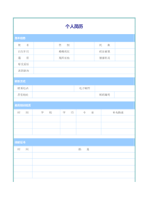 个人简历模板(Word版)57687