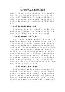 关于综合执法改革的情况报告