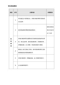 项目投标策划