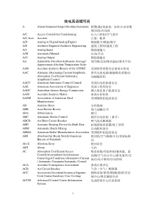 核电站英文缩写词和常用词组参考资料