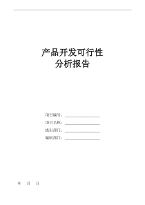 产品开发可行性分析报告