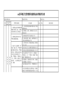 环境卫生管理所垃圾转运站考核表