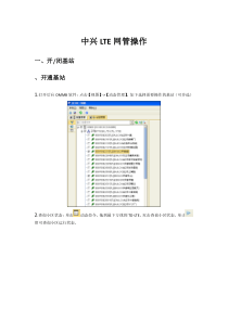 中兴LTE网管操作