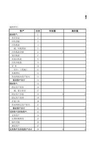 Excel资产负债表(空白-带公式)