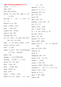 2018年最新中考英语考试大纲英语词汇汇总大全(20200710121257)