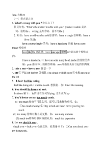 仁爱英语八年级上册Unit2单元----重点知识复习及练习