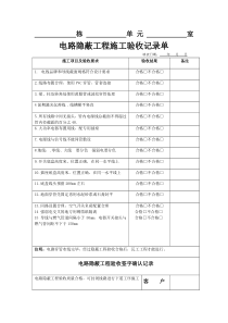 水电施工验收单