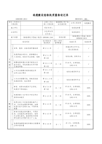 第-线缆敷设检验批质量验收记录