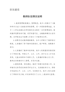 教师队伍情况说明