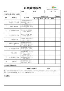 (工艺员)绩效考核表最新