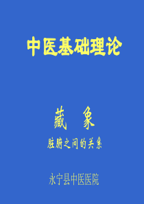 中医基础理论课件六脏腑之间的关系